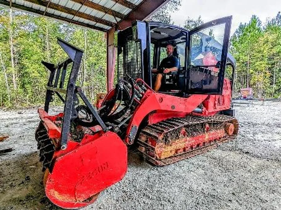 Andromeda red and black Fecon FTX148 forestry mulcher