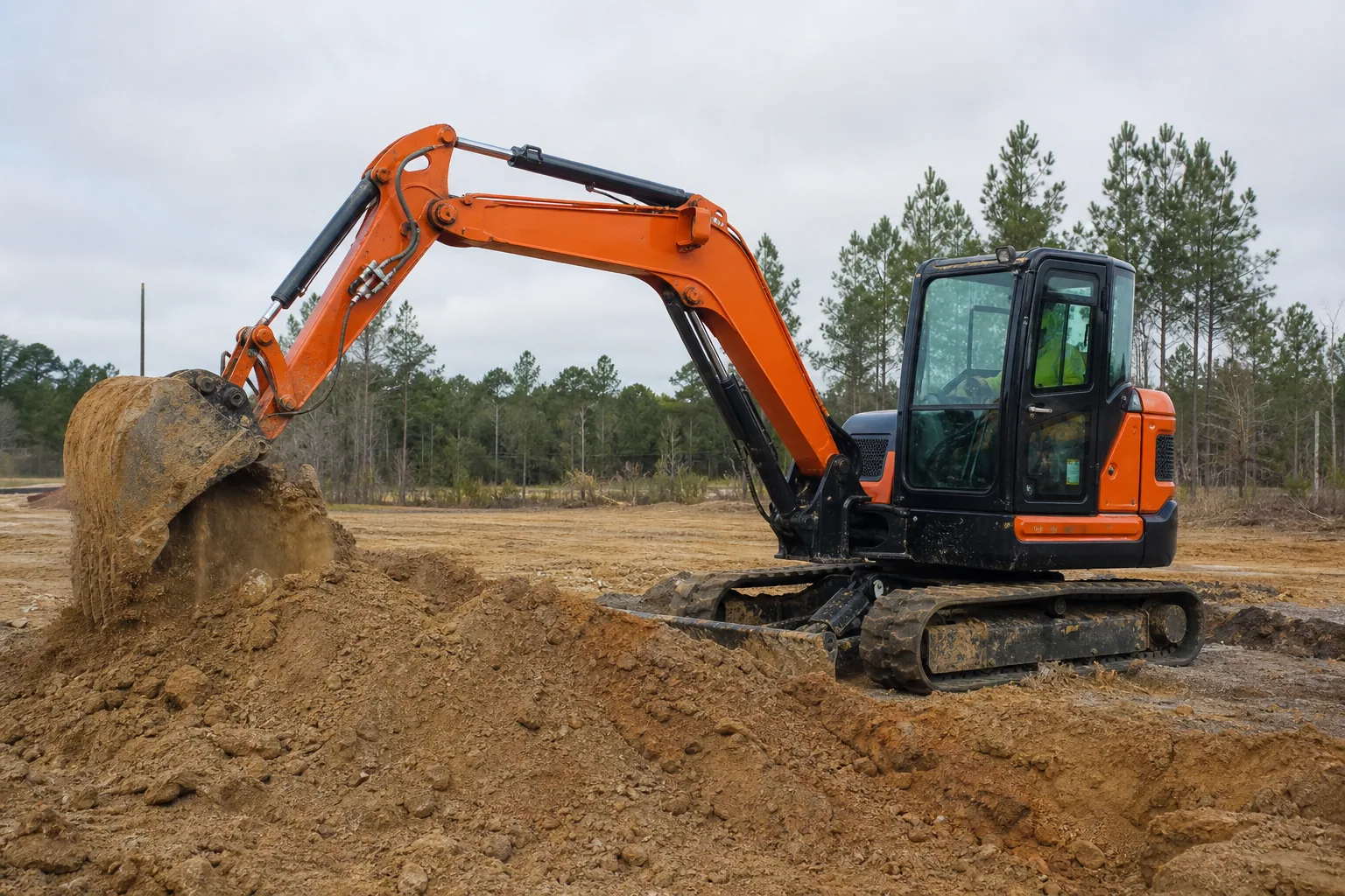Sany 60C Mid Excavator in action