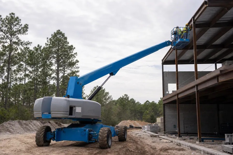 Genie S-85 Boom Lift in action