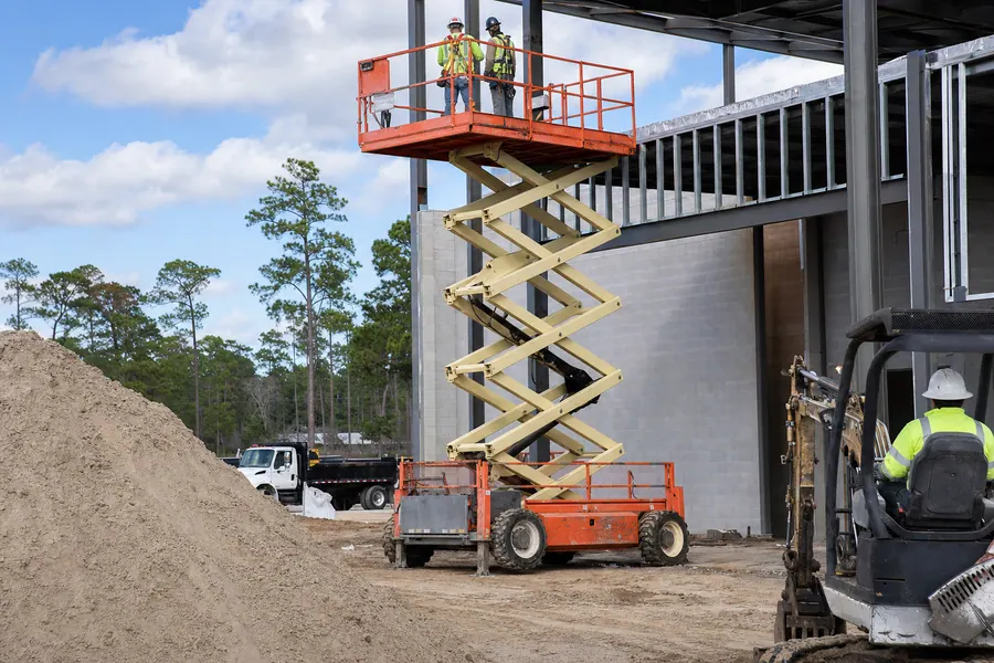 JLG Scissor Lift (27 ft) in action