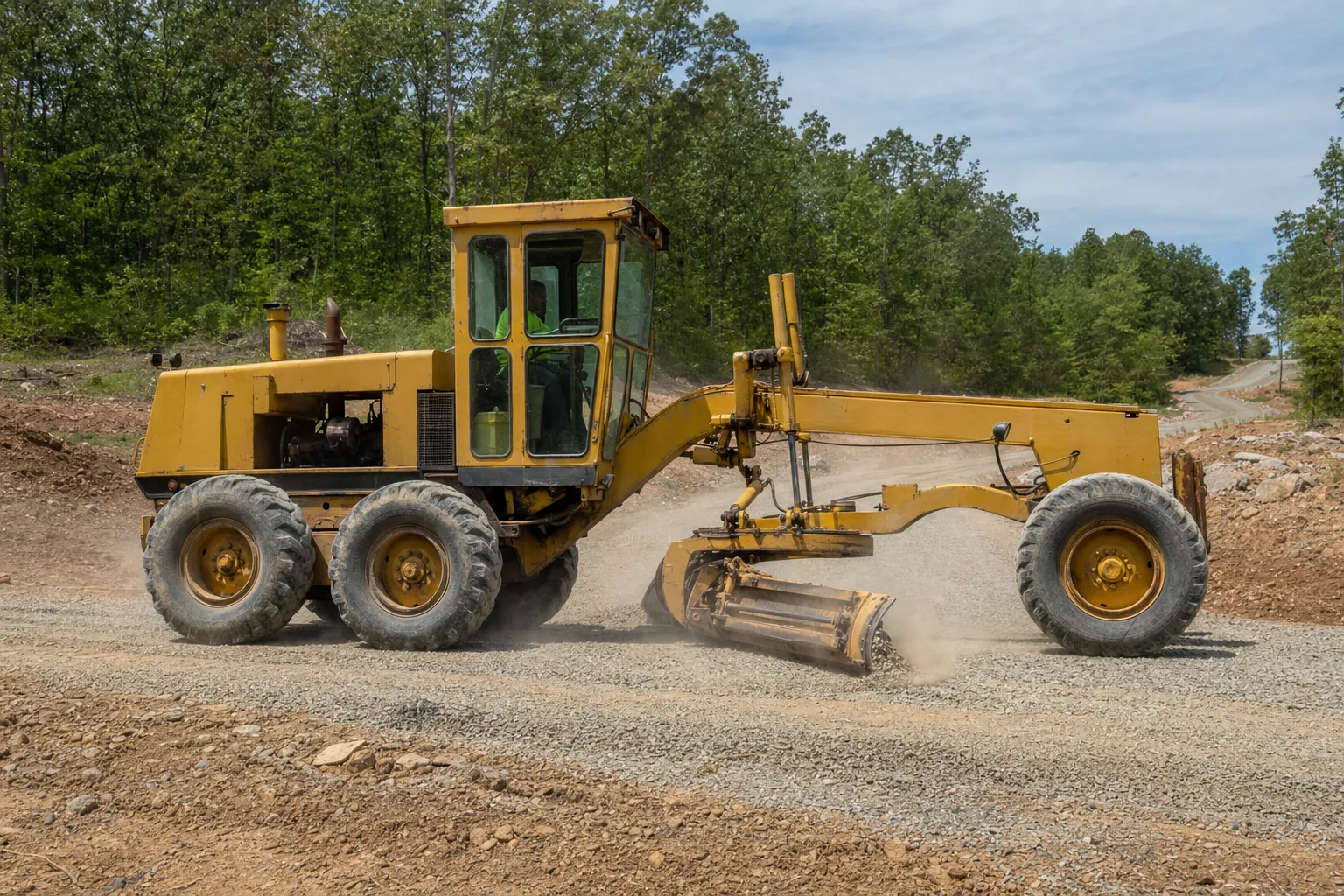 Galion 450E Motor Grader in action