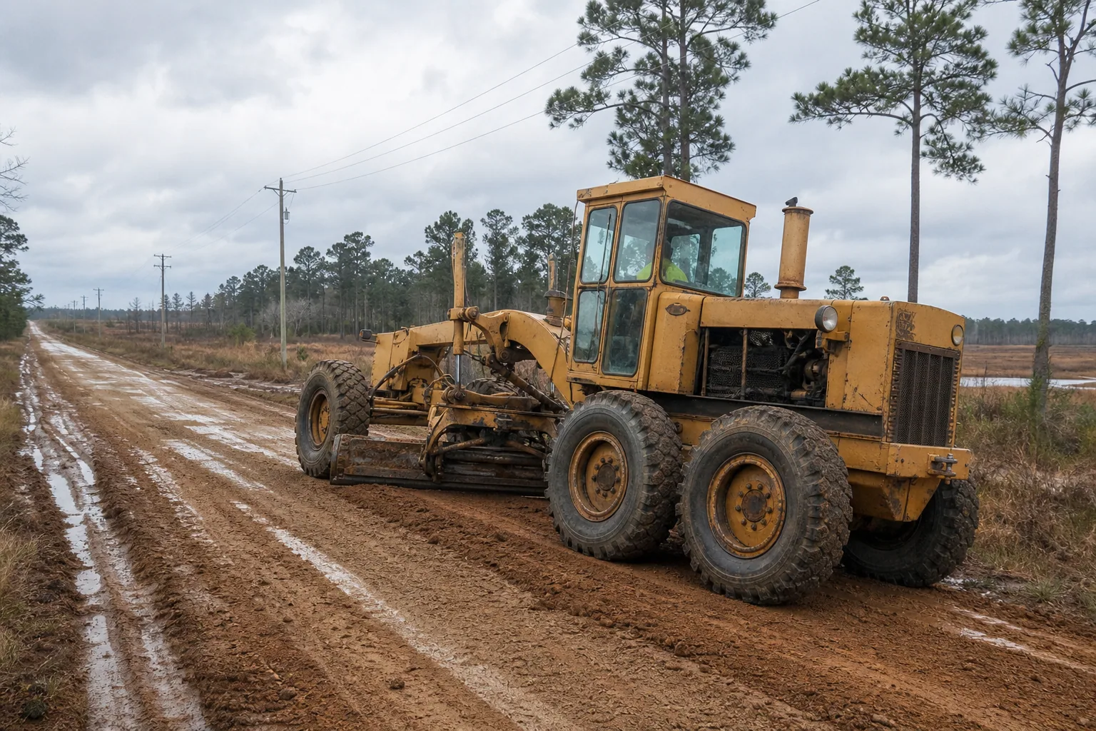 Galion 500A Motor Grader in action