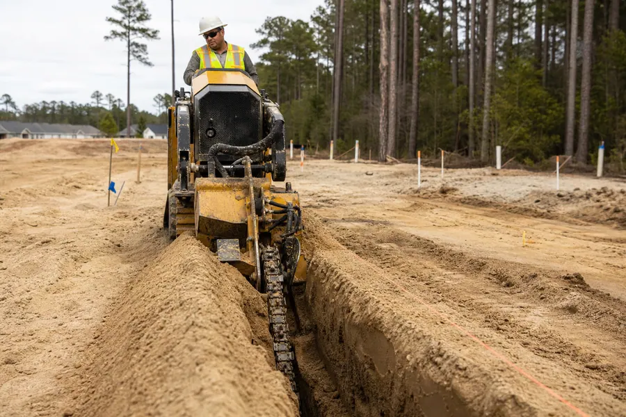 Vermeer Trencher (Stand-Behind) in action