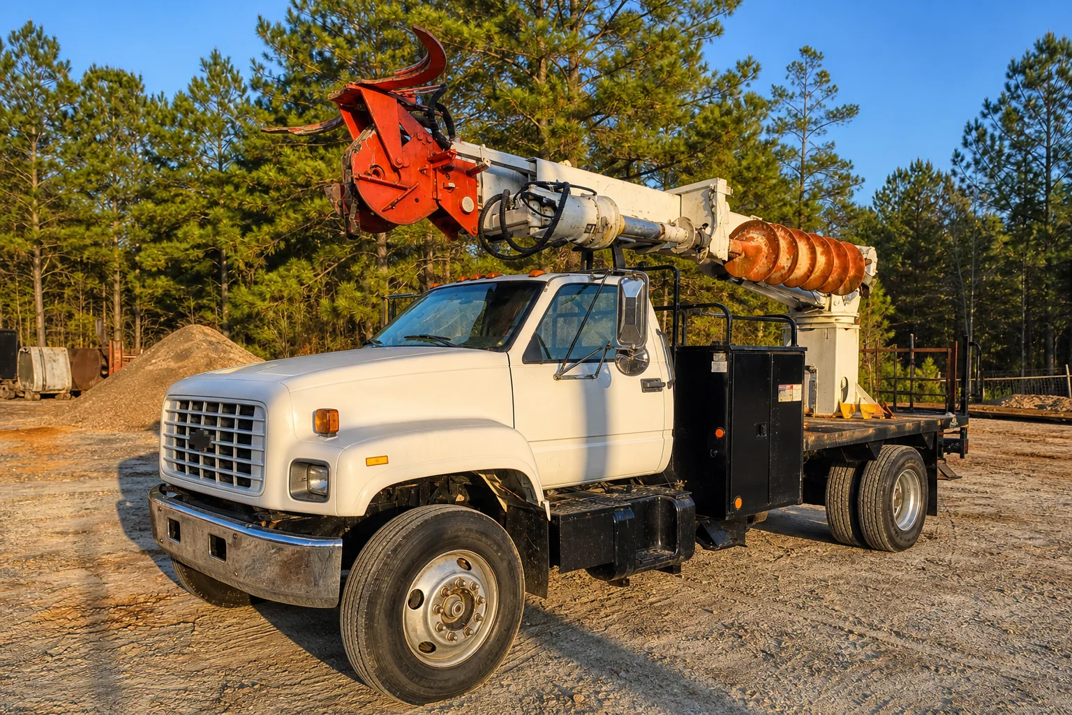 Chevy 7500 CAT 3126 Digger Truck in action