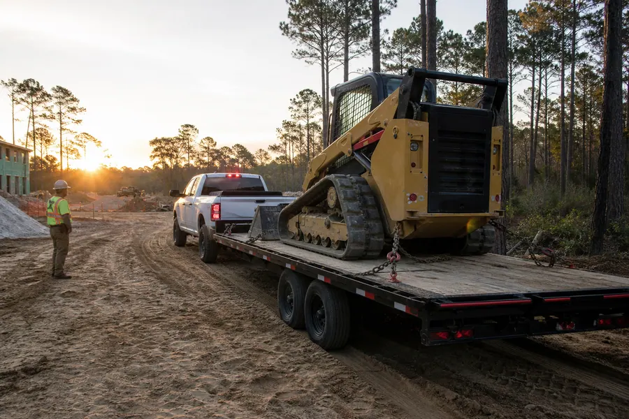 15,000 lb Equipment Trailer in action